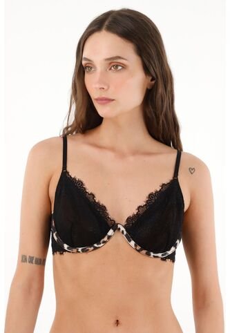 Tennis Top Tipo Bralette Con Detalle Animal Print Para Mujer Tennis