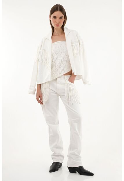 Tennis Chaqueta Tipo Blazer Con Flecos Para Mujer