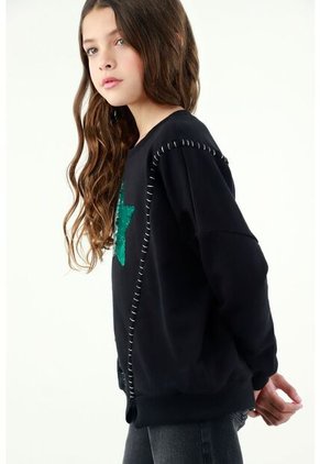 Buzo Negro Con Estrella Para Niña