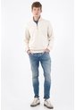 Tennis Buzo Regular Fit Con Media Cremallera En Algodón Beige Para Hombre de Tennis