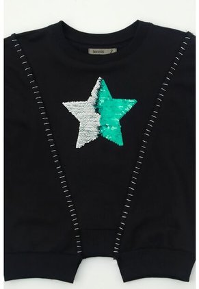 Buzo Negro Con Estrella Para Niña