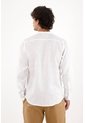 Tennis Camisa En 100% Lino Blanca Con Detalle Fruncido Para Hombre de Tennis