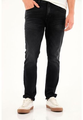 Tennis Jean Nudy Tiro Medio Negro Para Hombre