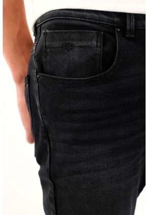 Tennis Jean Nudy Tiro Medio Negro Para Hombre