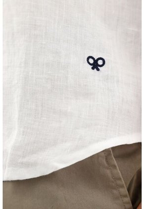 Camisa Lino Para Hombre Manga Corta