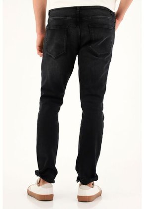 Tennis Jean Nudy Tiro Medio Negro Para Hombre