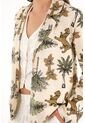 Tennis Blazer Con Estampado De Palmeras Y Tigres Para Mujer de Tennis
