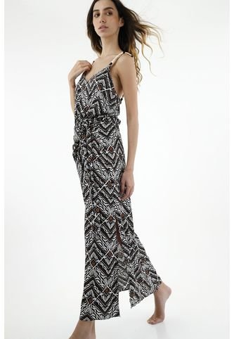 Tennis - Vestido Negro Estampado Para Mujer