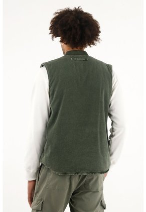 Tennis Chaleco Verde Con Teñido Overdye Para Hombre