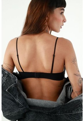 Top Negro Sin Varillas Para Mujer