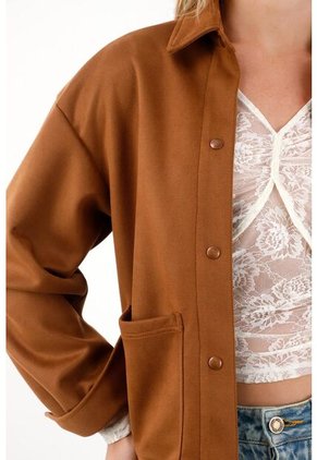 Tennis Abrigo Manga Larga Café Para Mujer