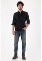 Tennis Camisa En Dril Con Bolsillos Negra Para Hombre de Tennis