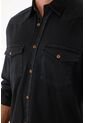 Tennis Camisa En Dril Con Bolsillos Negra Para Hombre de Tennis