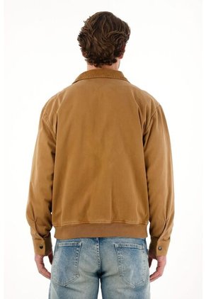 Tennis Chaqueta Tipo Bomber Café Para Hombre