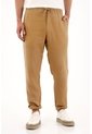 Tennis Pantalón Chino En 100% Lino Café De Ajuste Cómodo Para Hombre de Tennis