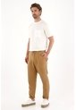 Tennis Pantalón Chino En 100% Lino Café De Ajuste Cómodo Para Hombre de Tennis