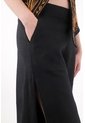 Tennis Pantalón Wide Leg En 100% Lino Negro Para Mujer de Tennis