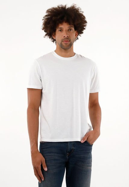 Camiseta Con Raqueta Bordada Blanca Para Hombre