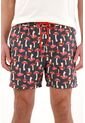 Tennis Pantaloneta De Baño Con Estampado De Hongos Multicolor Para Hombre de Tennis