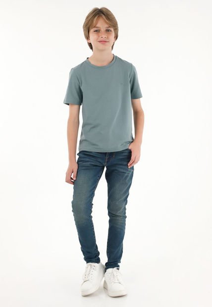 Camiseta Gris Con Estampado En Alta Densidad Para Niño