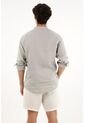 Tennis Camisa Manga Larga Gris En 100% Lino Para Hombre de Tennis