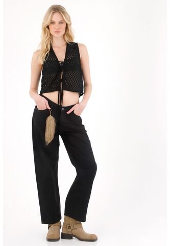 Tennis Chaleco Con Transparencia Negro Para Mujer Tennis