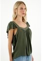 Tennis Camisa Verde De Tiras Con Bolero Para Mujer de Tennis