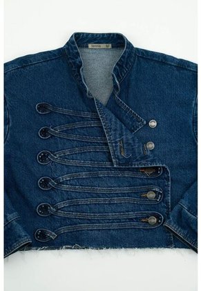 Chaqueta Azul En Denim Para Mujer