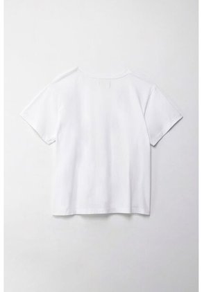 Tennis Camiseta Con Estampado En Punto Corazón Blanca Para Mujer