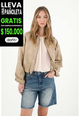 Tennis Bermuda En Denim Tono Medio Para Mujer Tennis