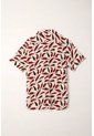 Tennis Camisa Tipo Bowling Con Estampado De Chiles Para Hombre de Tennis