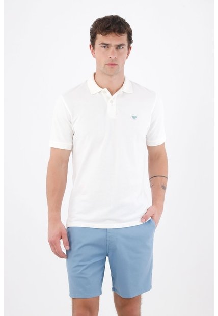 Tennis Polo Clásico Con Bordado De Raquetas En Algodón Blanco Para Hombre