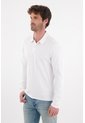 Tennis Polo Manga Larga Blanca Para Hombre de Tennis