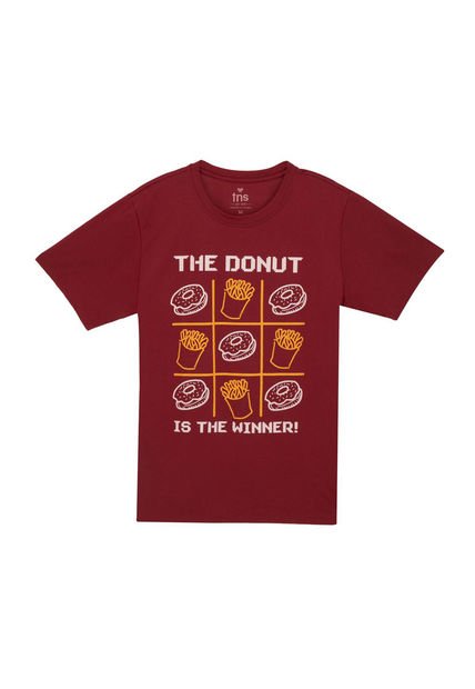 Camiseta Básica Manga Corta Roja Para Hombre