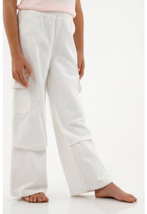 Pantalón Crudo Tipo Cargo Para Niña