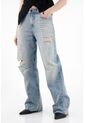 Tennis Jean Wide Leg Tiro Alto Con Rotos Para Mujer de Tennis