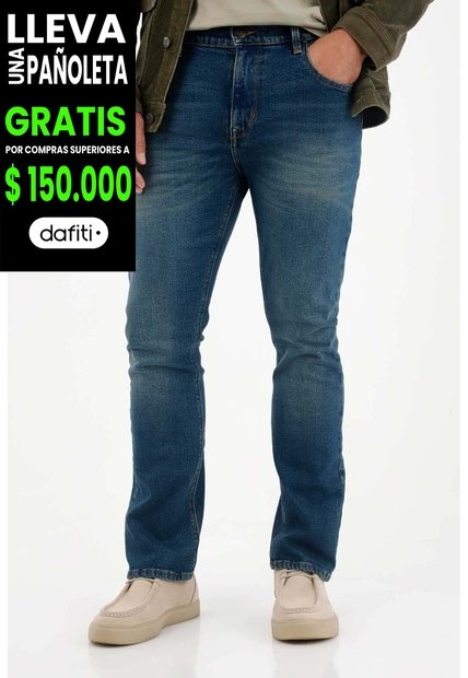 Tennis Jean Nudy Cinco Bolsillos Azul Con Diseño Versátil Para Hombre Con Acabado Suave