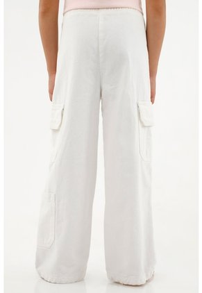 Pantalón Crudo Tipo Cargo Para Niña