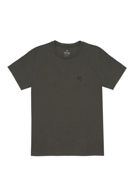 Camiseta Verde Con Estampado Para Hombre