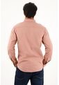 Camisa Oxford Manga Larga Rosada Para Hombre de Tennis
