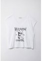 Tennis Camiseta Boxy Fit Manga Sisa Blanca Para Mujer de Tennis
