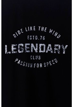 Tennis Camiseta Manga Corta Estampada Negra Para Hombre