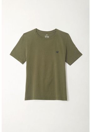 Camiseta Verde Cuello Redondo Para Niño