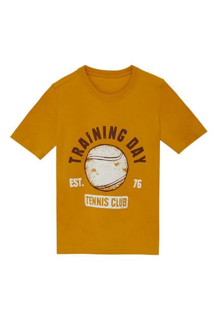 Camiseta Amarilla Con Estampado Para Niño