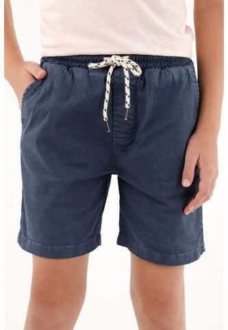 Bermuda Azul Con Pretina Elástica Para Niño Tennis