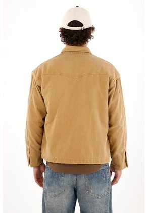 Tennis Chaqueta En Bull Denim Café Para Hombre