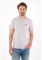 Tennis Camiseta Con Cuello Redondo En Rib Gris Para Hombre de Tennis