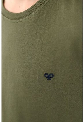 Camiseta Verde Cuello Redondo Para Niño