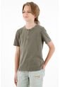 Camiseta Verde Cuello Redondo De Botones Para Niño de Tennis