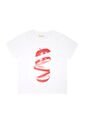 Tennis Camiseta Blanca Con Estampado Frontal Para Mujer de Tennis